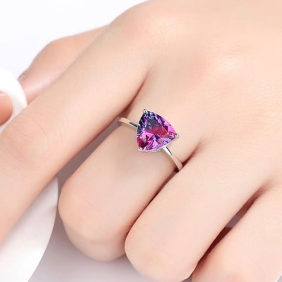 Solid Sterling Silver 925 Mystic Tourmaline Ring - Picture 5 of 9